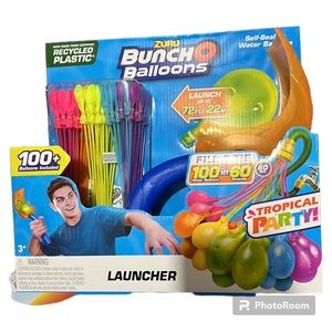 Bunch O Balloons  Party 1 Launcher & 100+ Rapid-Filling Self-Sealing Balloons